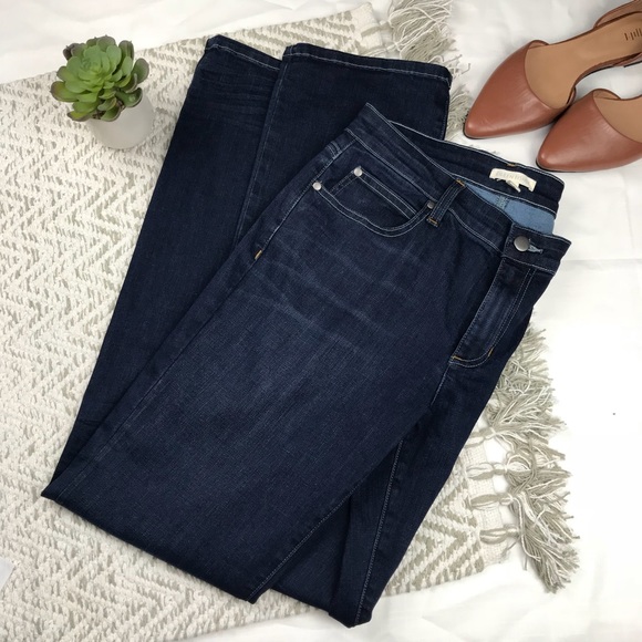Eileen Fisher Straight Leg Dark Wash Jeans - Picture 1 of 8